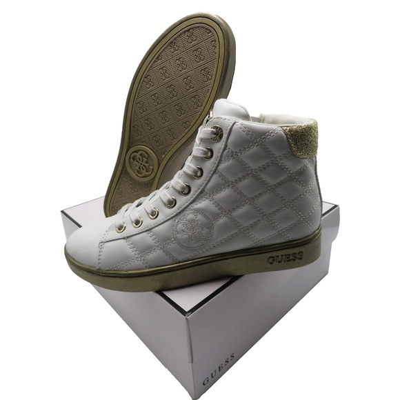Guess BAUX Quilted High-Top Sneakers - Picture 1 of 6